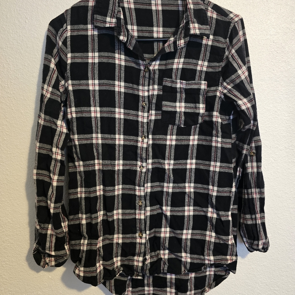 Fashion Nova Plaid Button Down Womens | Medium